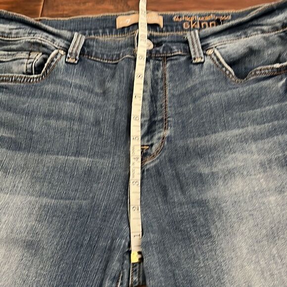7 For All Mankind B(air) The High Waist Ankle Skinny Distressed Denim Jeans - Picture 6 of 12